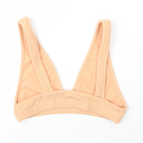 Missguided Womens Pink  Cotton Cropped Tank Size 12 V-Neck