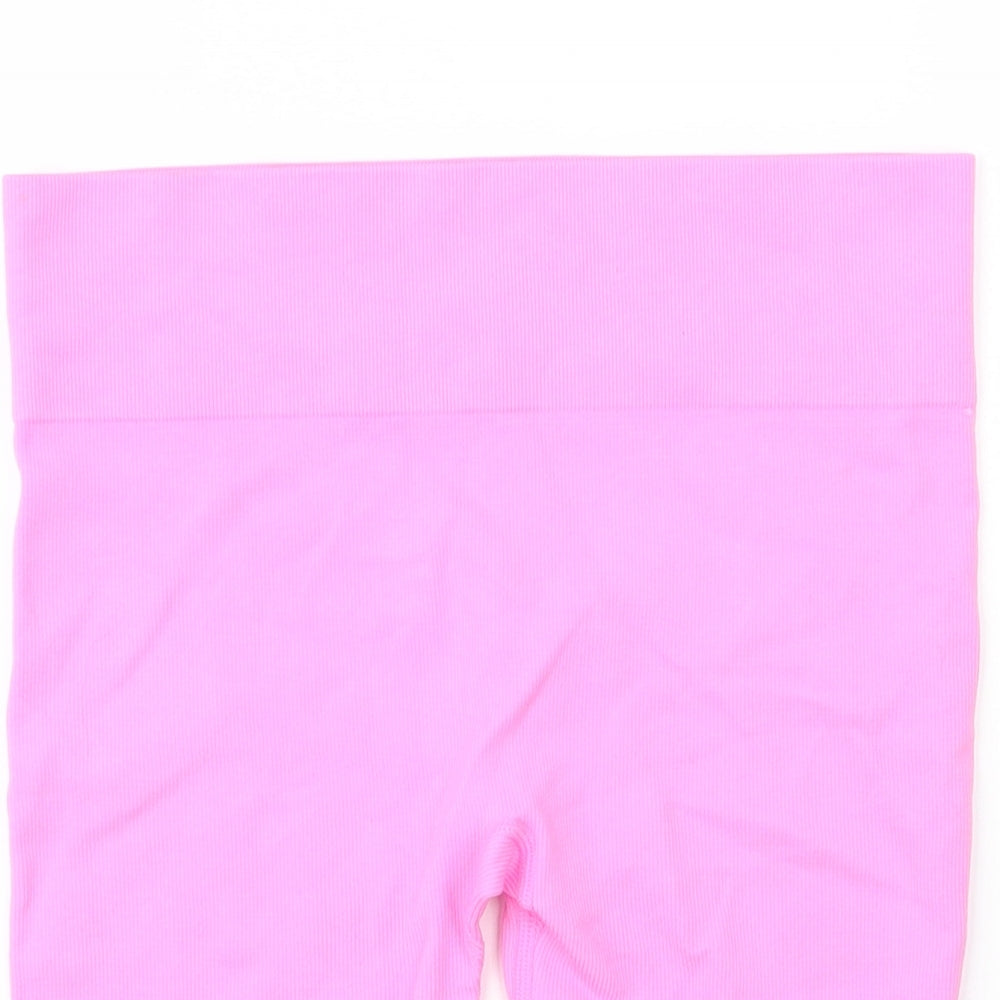 Primark Womens Pink  Nylon Compression Shorts Size 12  Regular