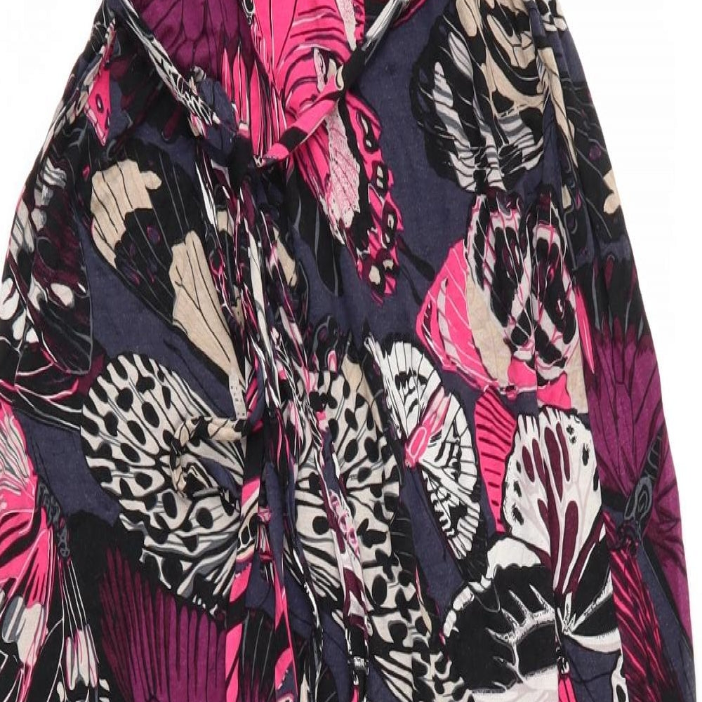French Connection Womens Blue  Viscose Maxi  Size 12  V-Neck  - Butterflies