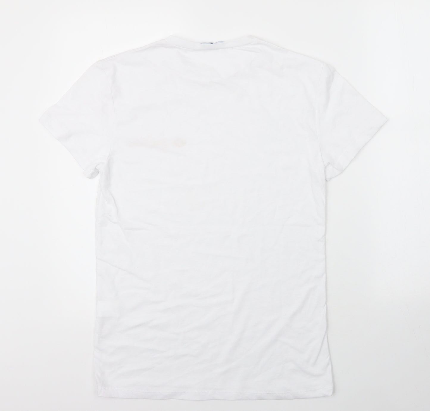 Jetty Womens White  Cotton Basic T-Shirt Size S Round Neck