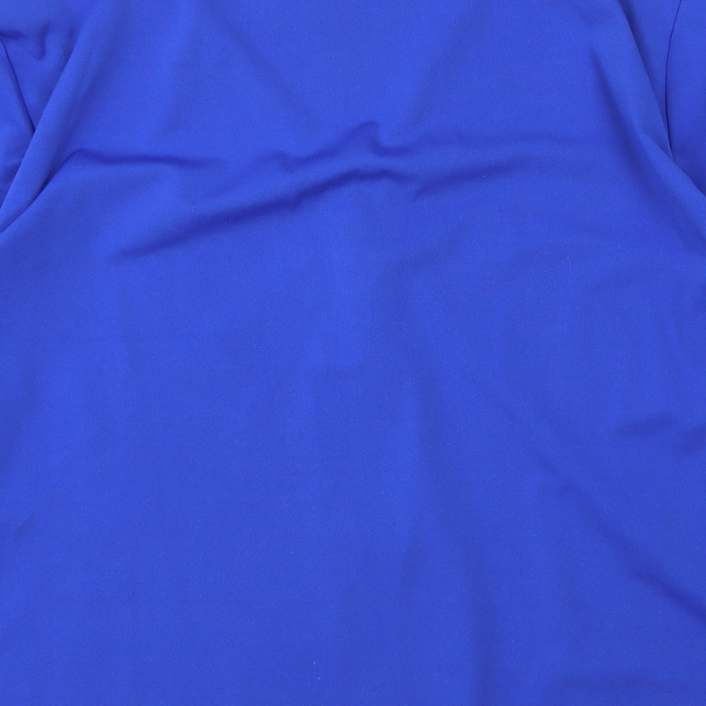 Preworn Womens Blue  Polyester Basic Blouse Size 3XL V-Neck