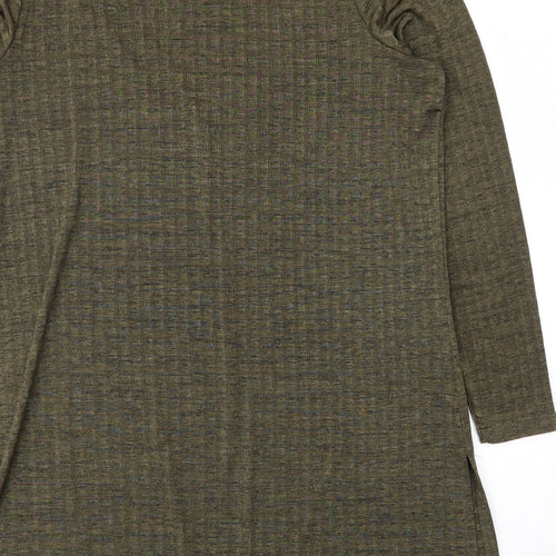 TU Womens Green  Polyester Tunic Blouse Size 18 Round Neck