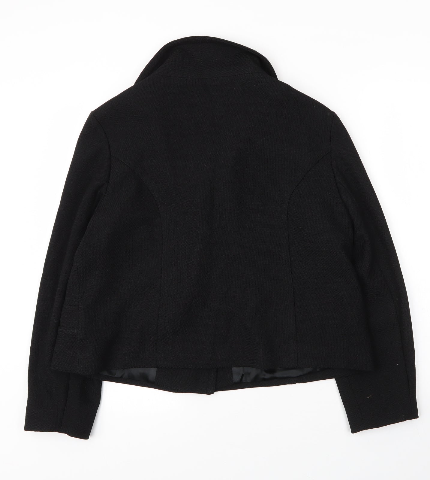 Wallis Womens Black   Pea Coat Jacket Size 18  Button