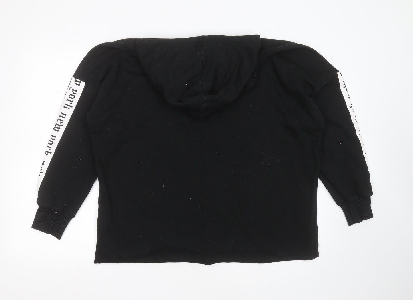 Divided by H&M Womens Black  Cotton Pullover Hoodie Size M   - new york