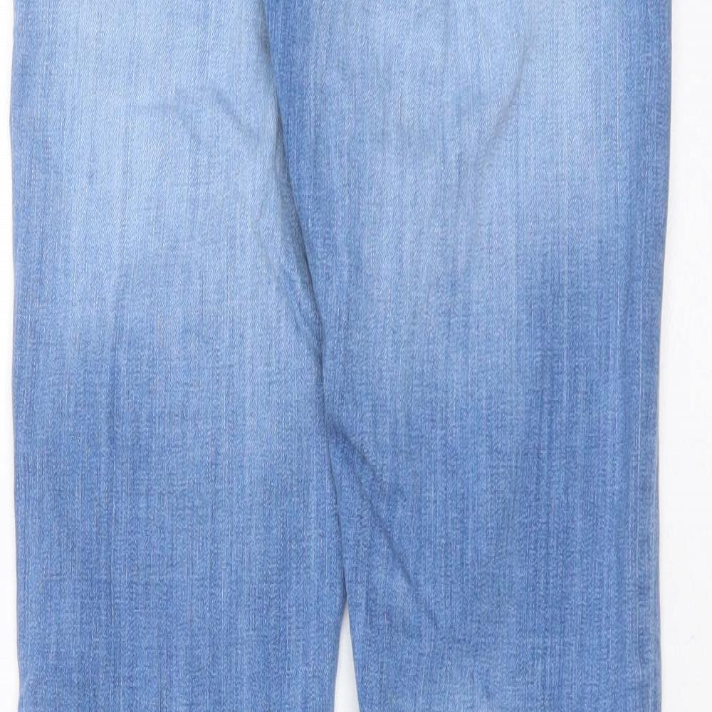 H&M Womens Blue  Cotton Straight Jeans Size 27 in L32 in Slim Zip