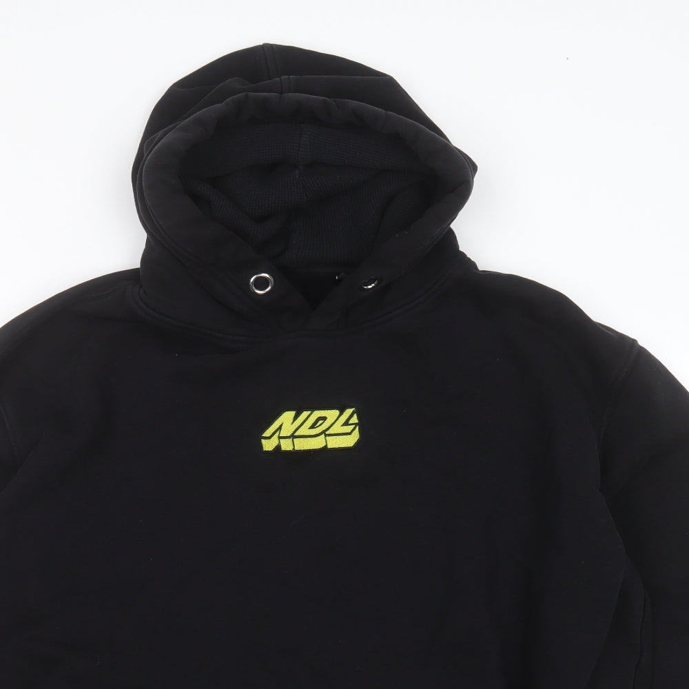 Preworn Mens Black  Cotton Pullover Hoodie Size XL