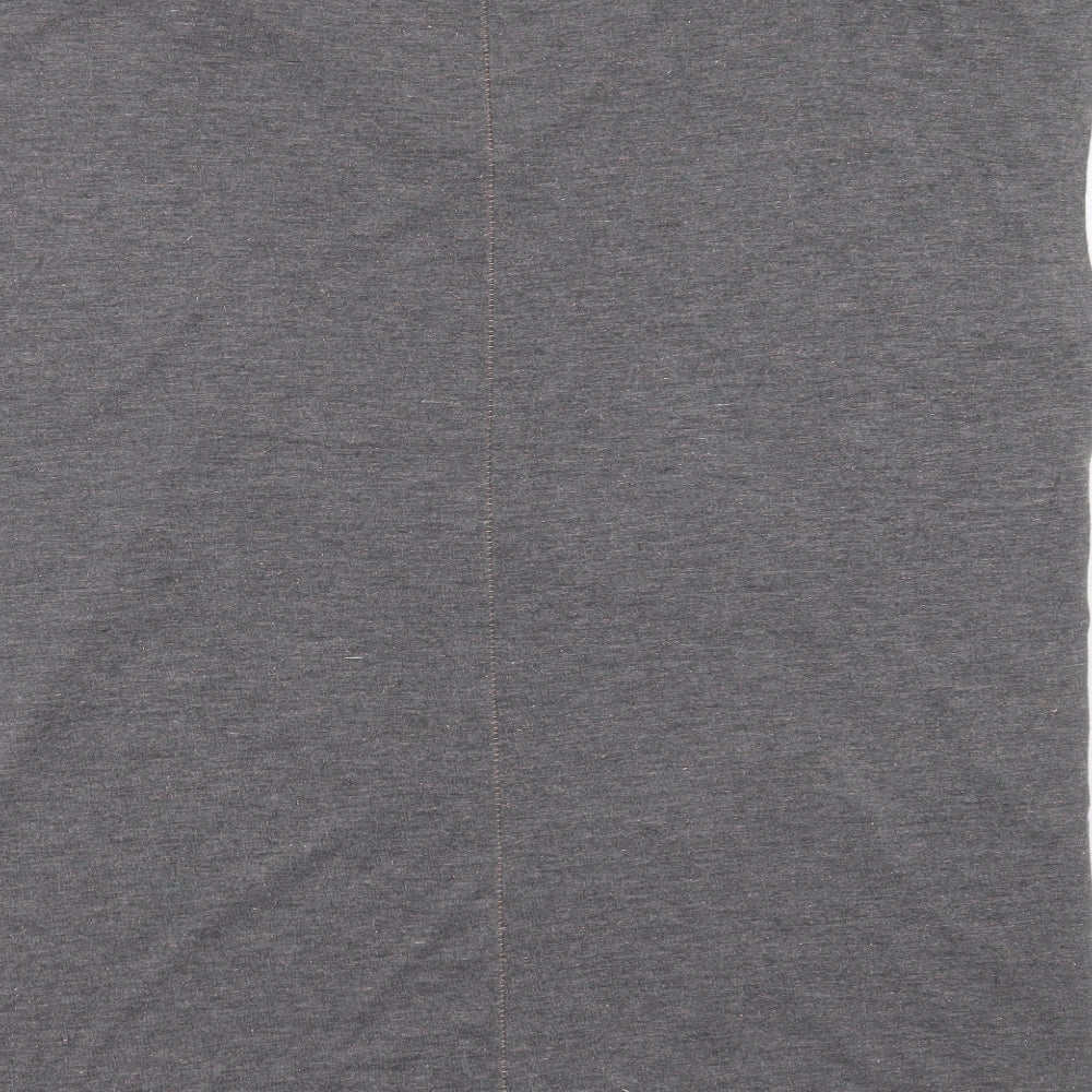 NEXT Womens Grey  Viscose Basic T-Shirt Size 18 V-Neck