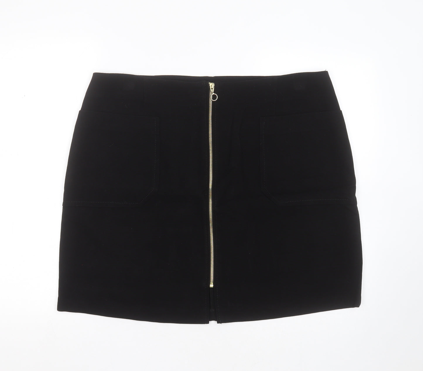 Dorothy Perkins Womens Black  Polyester Mini Skirt Size 18