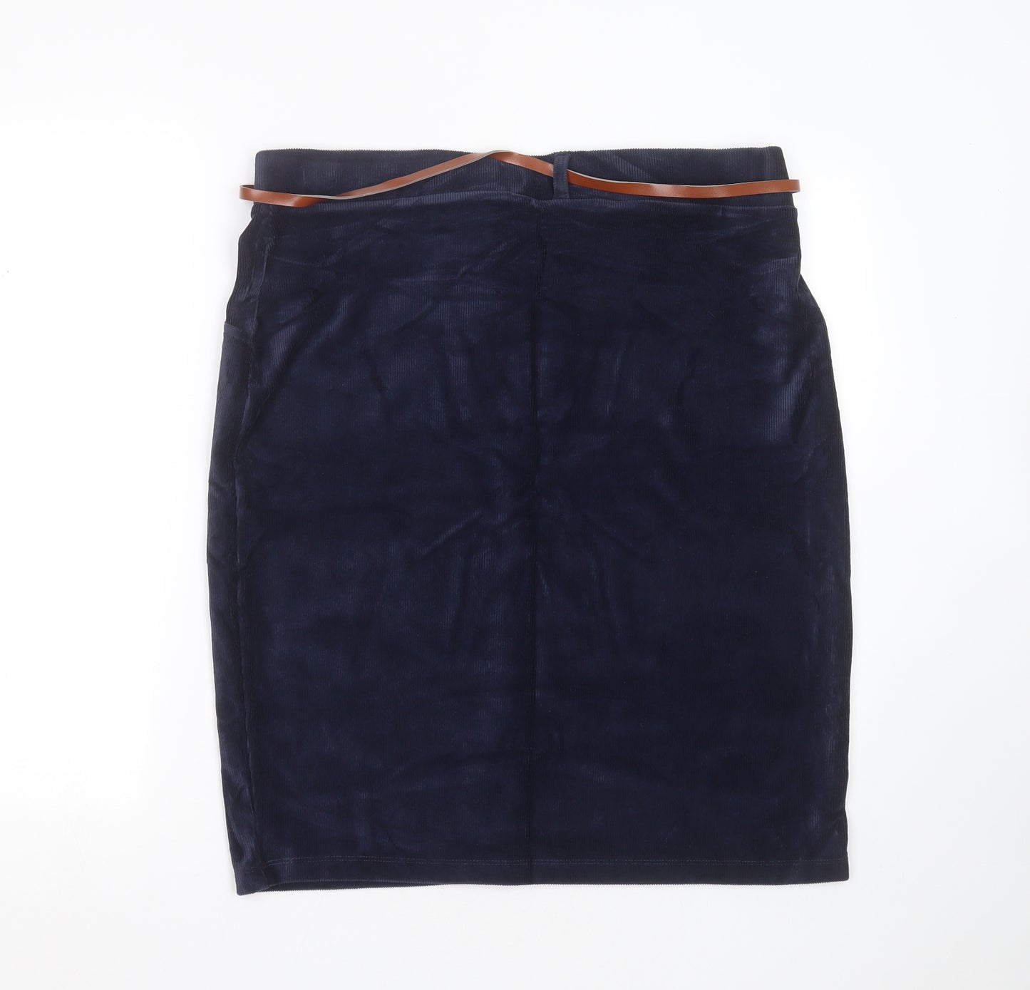 TU Womens Blue  Cotton Straight & Pencil Skirt Size 18