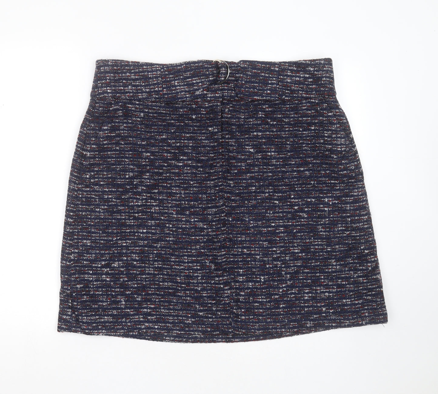 Marks and Spencer Womens Blue  Acrylic A-Line Skirt Size 18