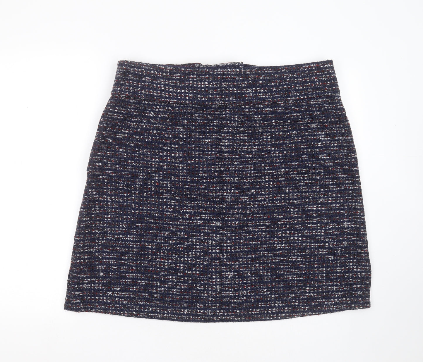 Marks and Spencer Womens Blue  Acrylic A-Line Skirt Size 18