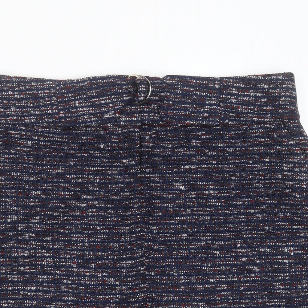 Marks and Spencer Womens Blue  Acrylic A-Line Skirt Size 18