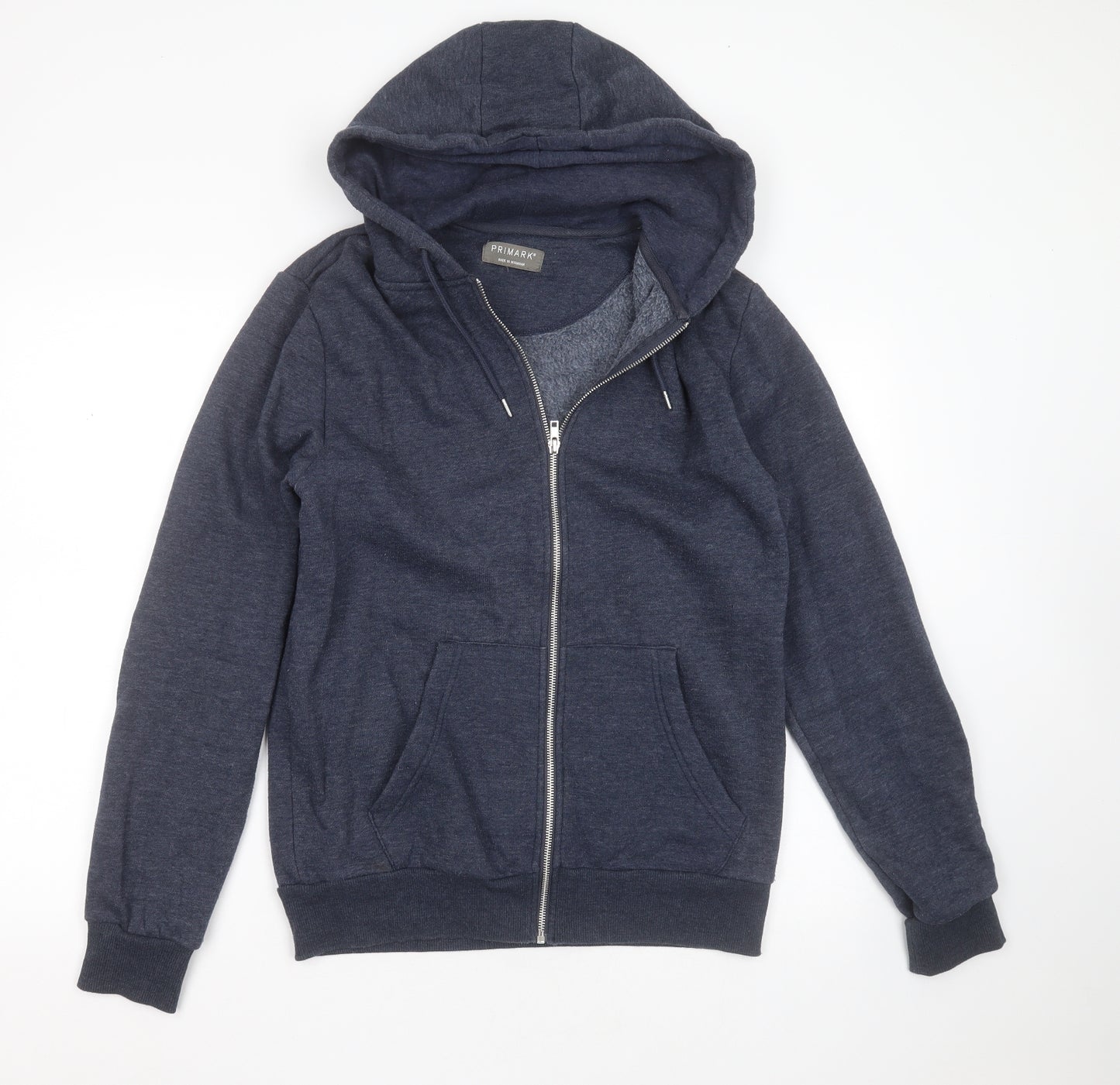 Primark Mens Blue  Cotton Full Zip Hoodie Size M