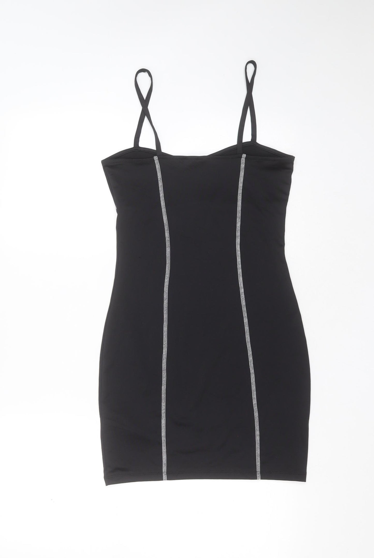 Divided by H&M Womens Black  Polyester Mini  Size S  Round Neck