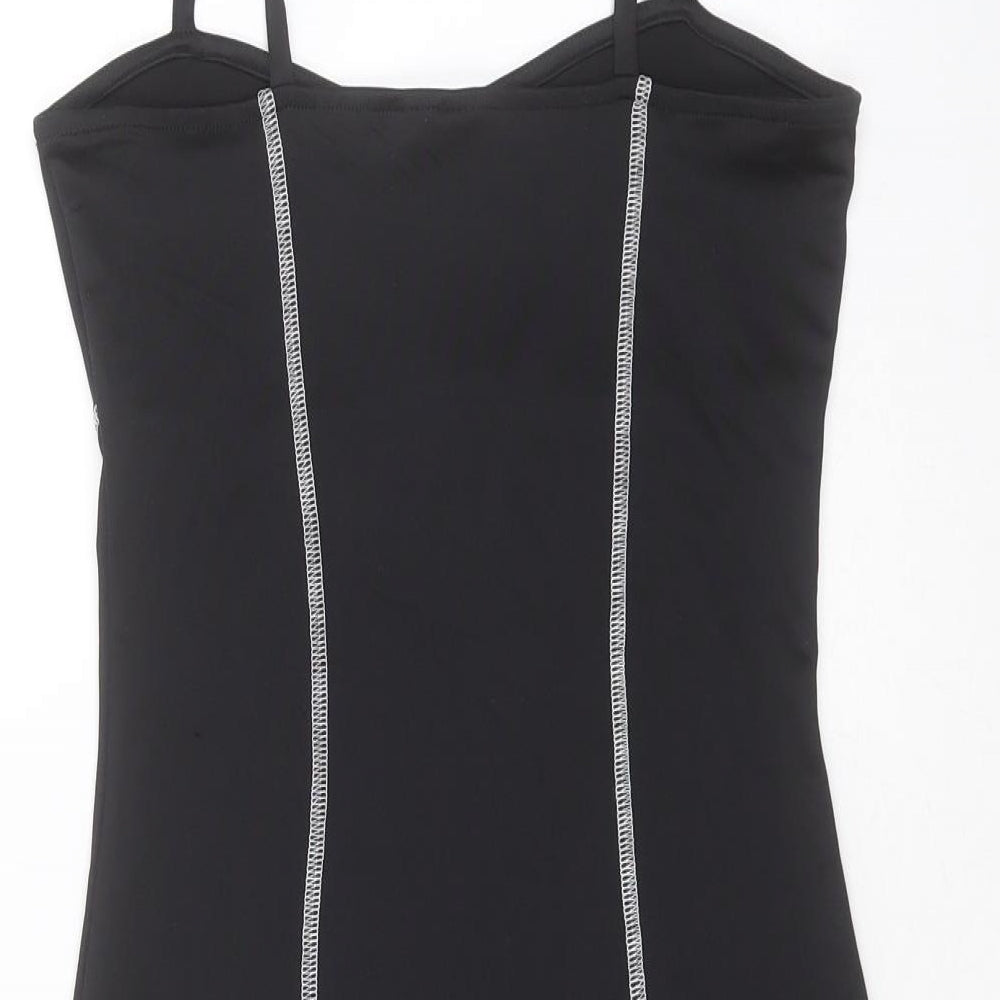 Divided by H&M Womens Black  Polyester Mini  Size S  Round Neck