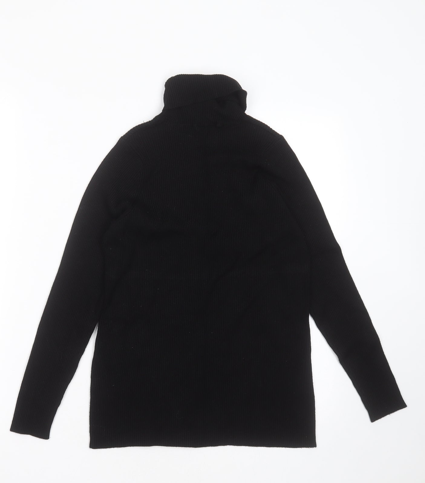 Marks and Spencer Womens Black Roll Neck  Viscose Pullover Jumper Size 16