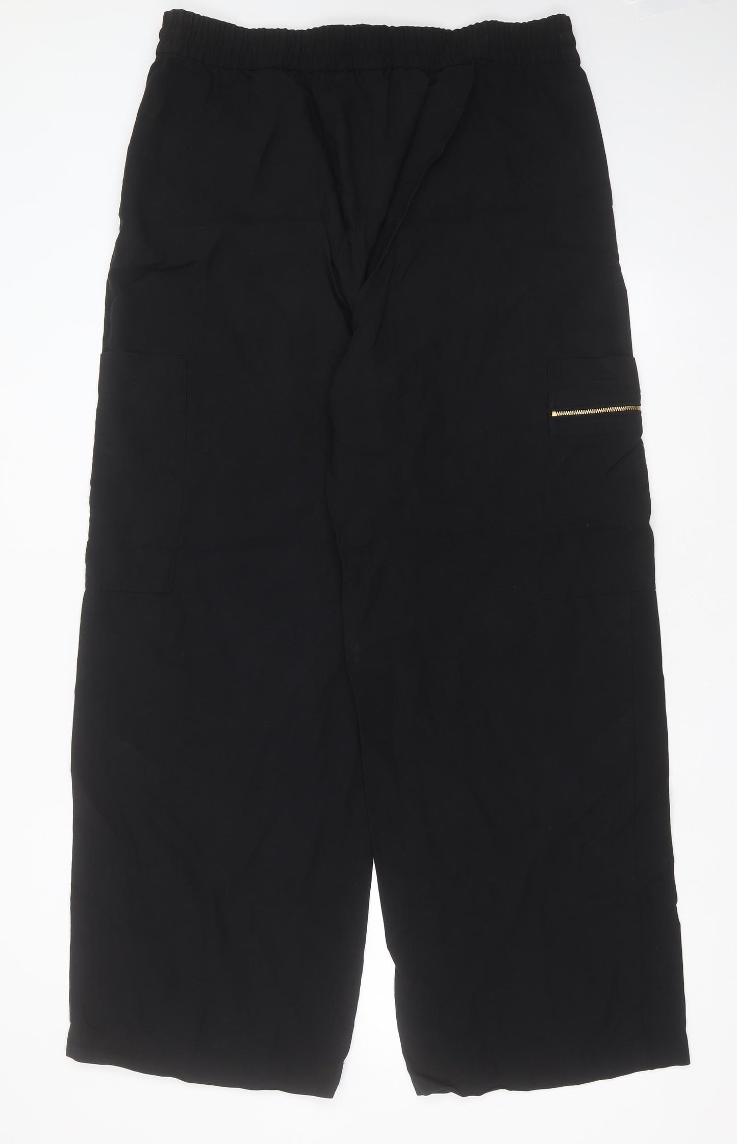 Marks and Spencer Womens Black  Viscose Trousers  Size 18 L31 in Regular  - cargo jogger