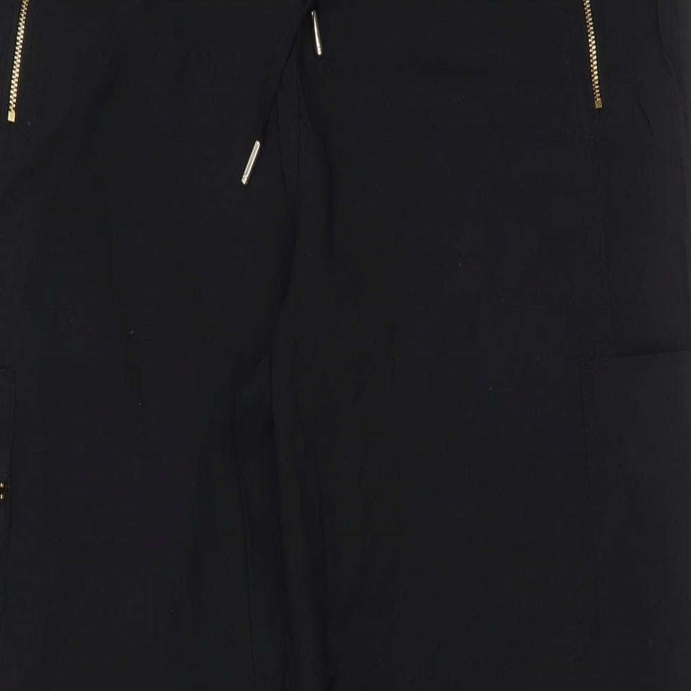 Marks and Spencer Womens Black  Viscose Trousers  Size 18 L31 in Regular  - cargo jogger