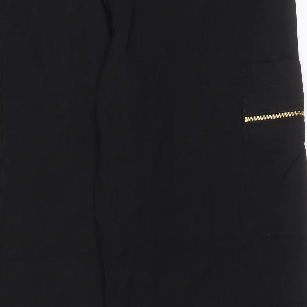 Marks and Spencer Womens Black  Viscose Trousers  Size 18 L31 in Regular  - cargo jogger