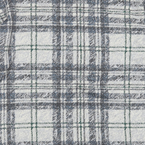 TU Womens Grey Round Neck Check Polyester Pullover Jumper Size 12