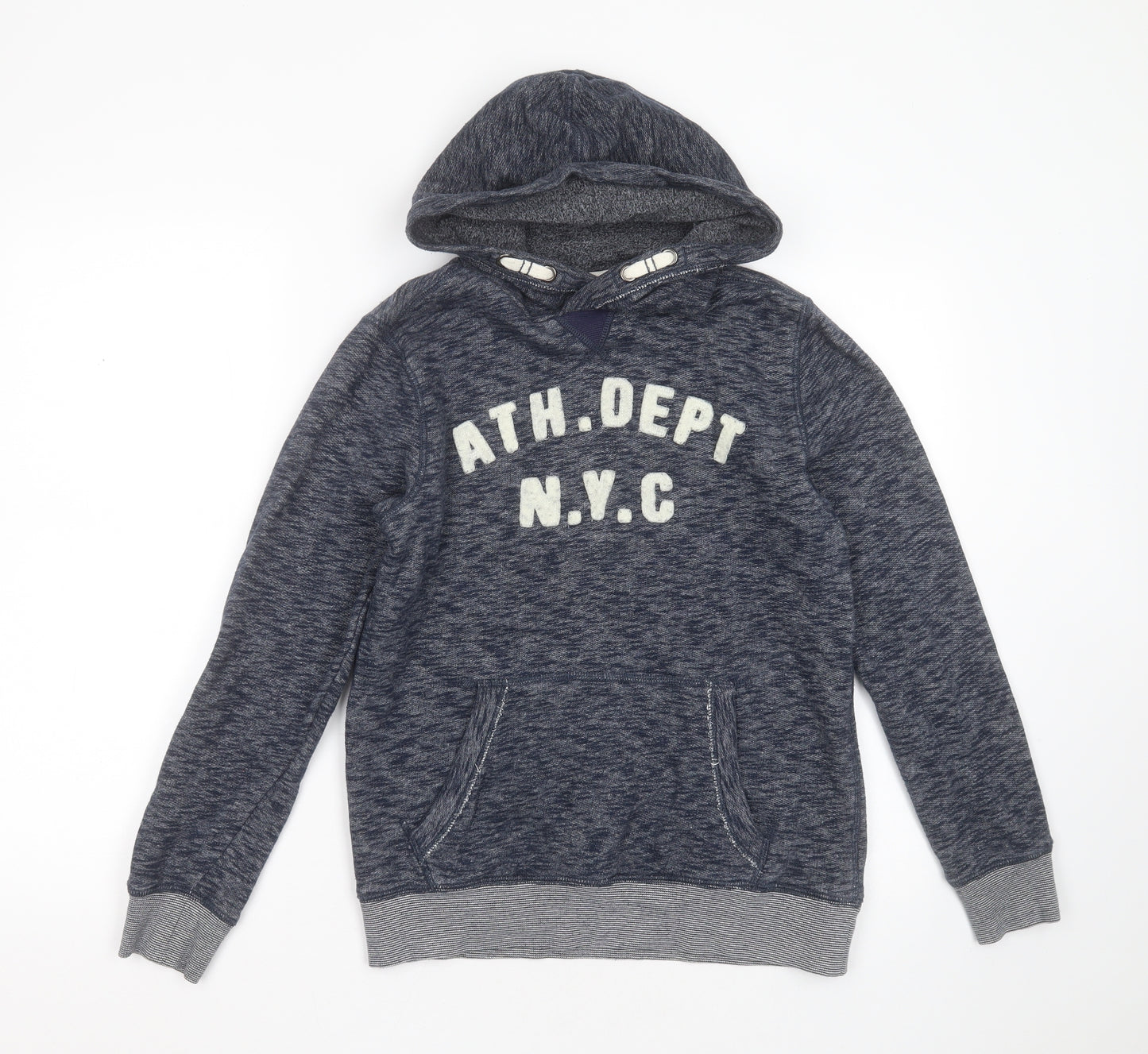 H&M Womens Blue  Cotton Pullover Hoodie Size 12