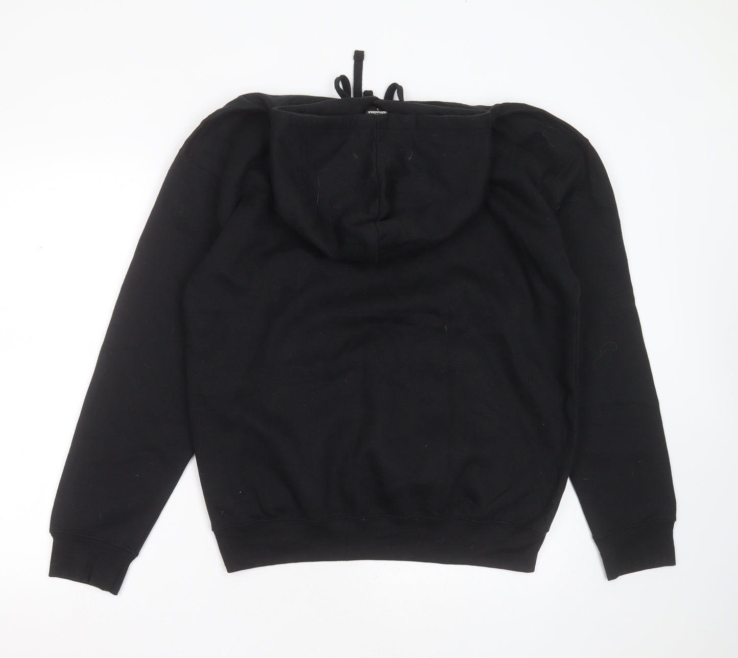 d&h Mens Black Round Neck  Cotton Pullover Jumper Size L