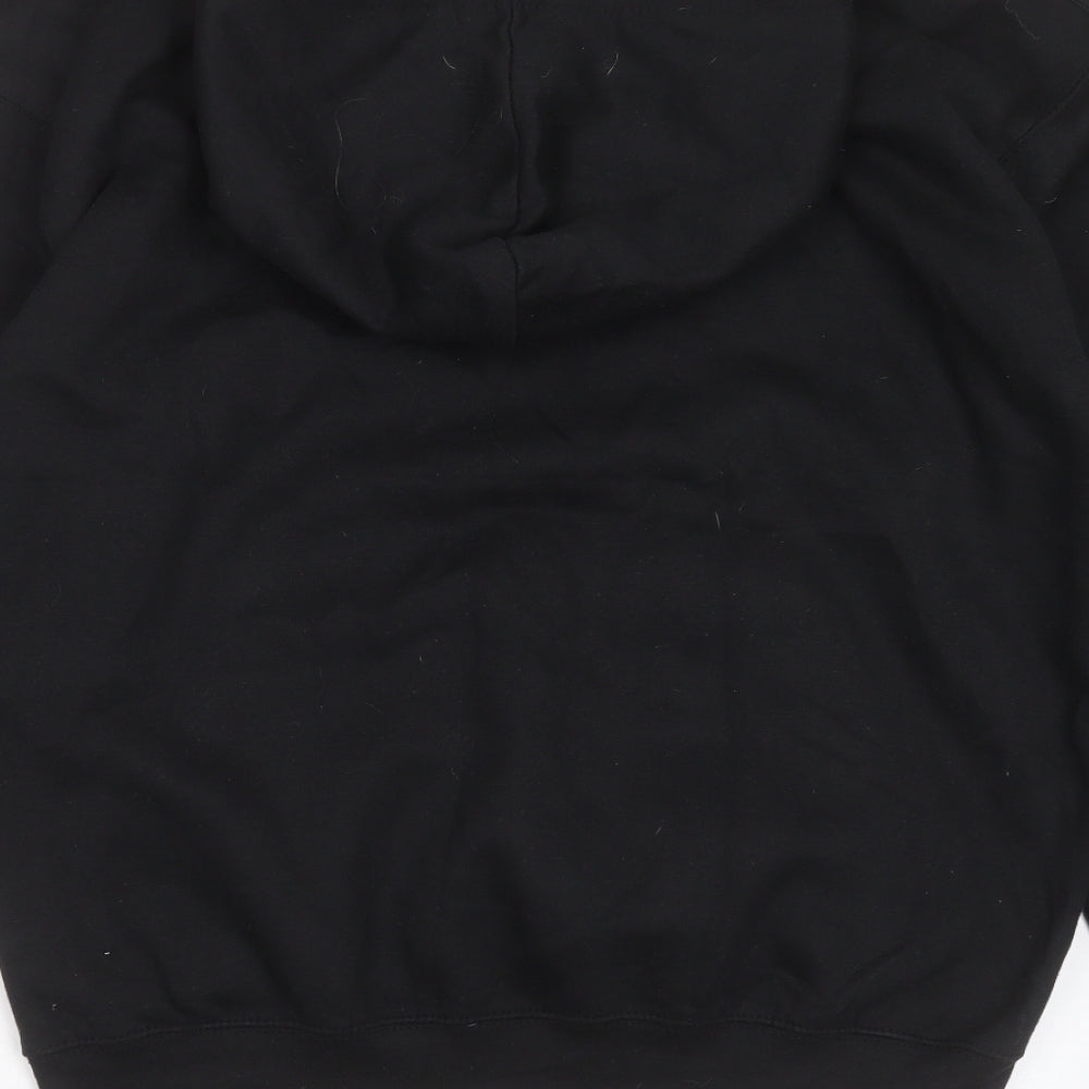 d&h Mens Black Round Neck  Cotton Pullover Jumper Size L