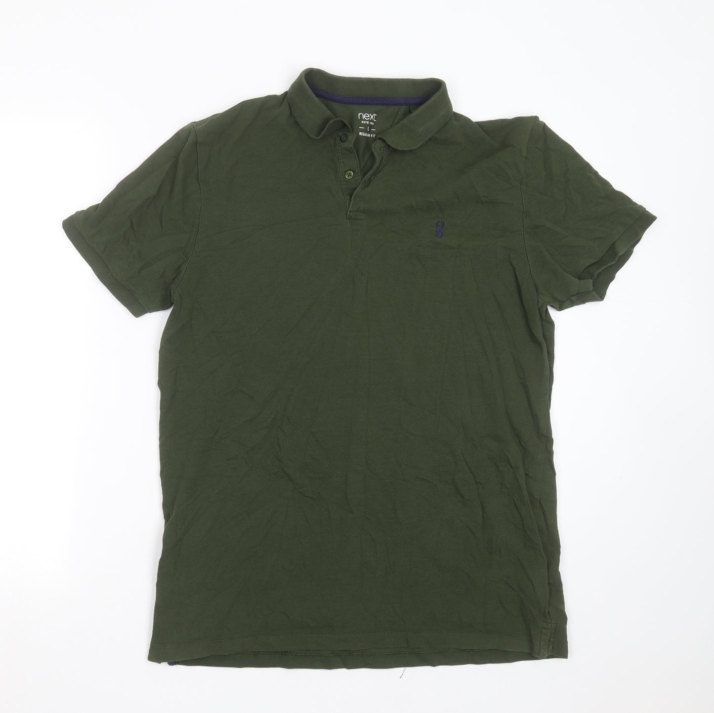 NEXT Mens Green  Cotton  Polo Size L Collared