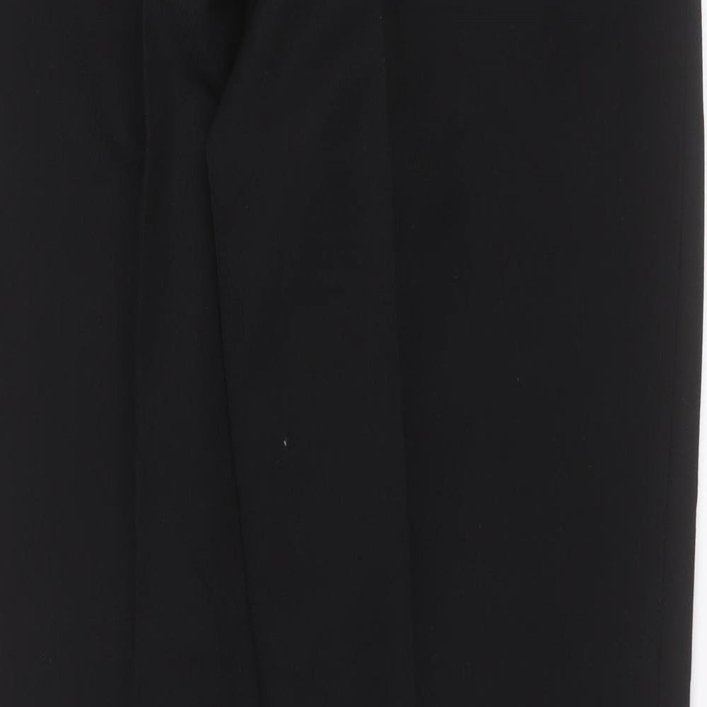 Marks and Spencer Mens Black  Polyester Trousers  Size 36 in L31 in Regular Zip