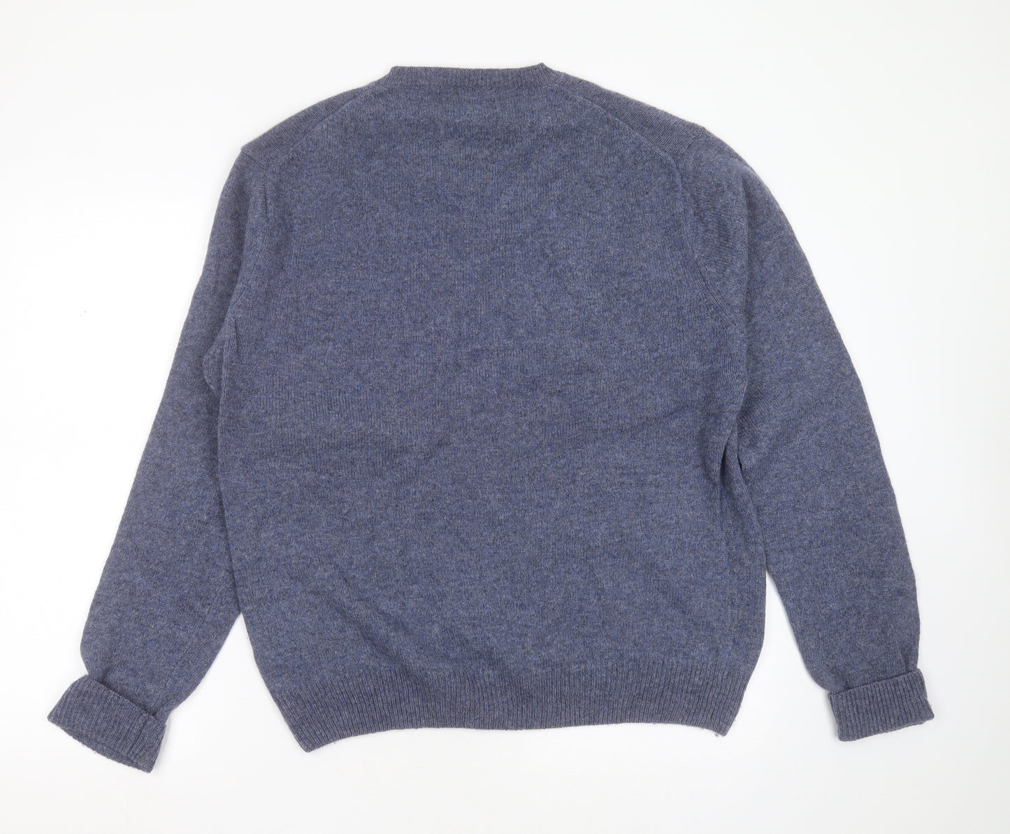 Vintage Harbour Mens Blue Round Neck  Wool Pullover Jumper Size L