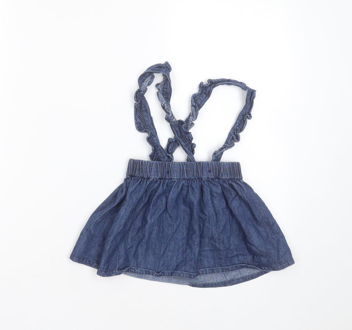 Matalan Girls Blue  Cotton A-Line Skirt Size 9-12 Months