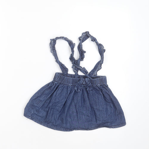 Matalan Girls Blue  Cotton A-Line Skirt Size 9-12 Months