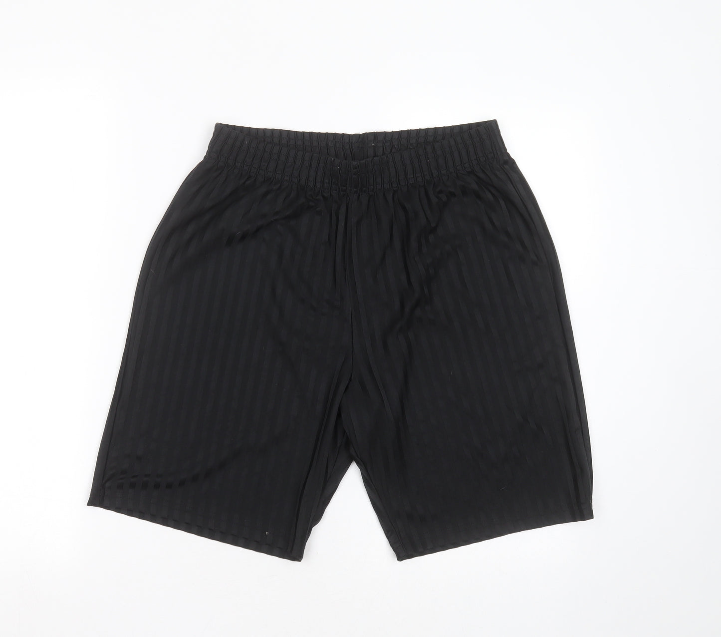 F&F Boys Black Striped Polyester Bermuda Shorts Size 15-16 Years  Regular  - football shorts