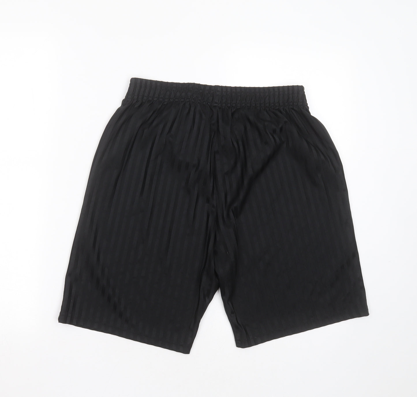 F&F Boys Black Striped Polyester Bermuda Shorts Size 15-16 Years  Regular  - football shorts