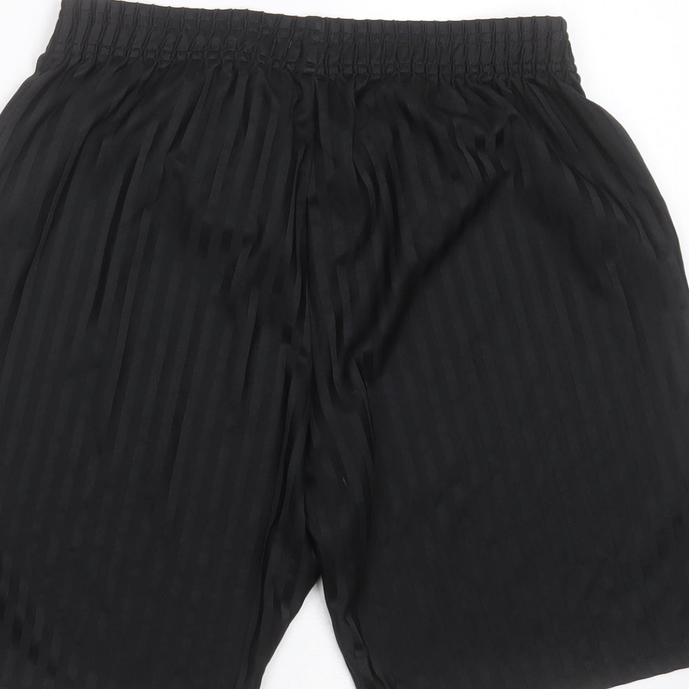 F&F Boys Black Striped Polyester Bermuda Shorts Size 15-16 Years  Regular  - football shorts