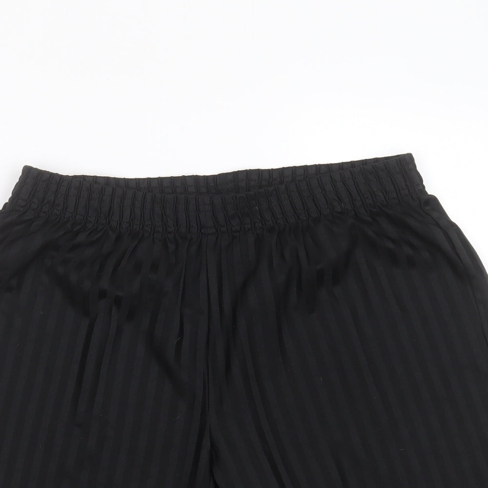 George Boys Black Striped Polyester Bermuda Shorts Size 15-16 Years  Regular  - football shorts