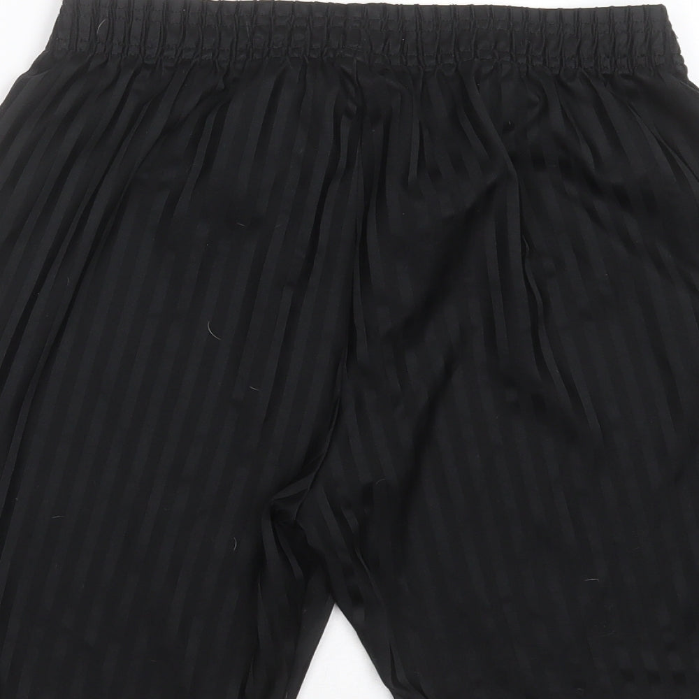 George Boys Black Striped Polyester Bermuda Shorts Size 15-16 Years  Regular  - football shorts