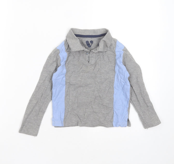 Very Boys Grey  Cotton Basic Polo Size 3-4 Years Collared