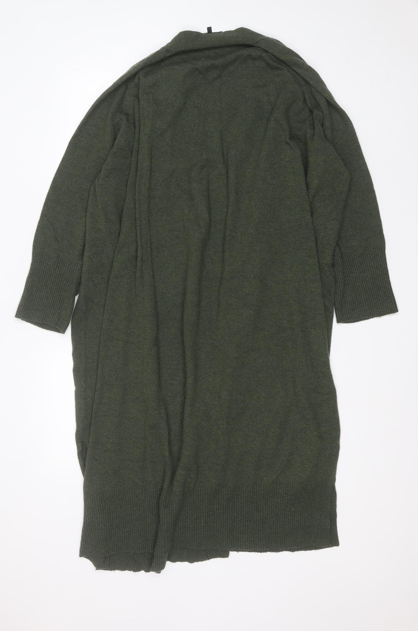LIVE UNLIMITED Womens Green V-Neck  Nylon Cardigan Jumper Size 22
