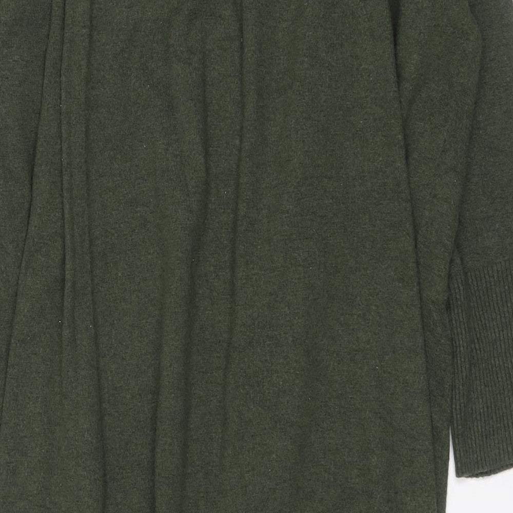 LIVE UNLIMITED Womens Green V-Neck  Nylon Cardigan Jumper Size 22