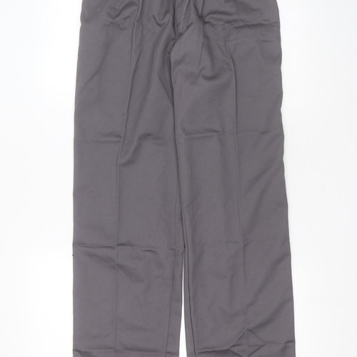 ashdan Mens Grey  Polyester Trousers  Size 30 in L31 in Regular Zip
