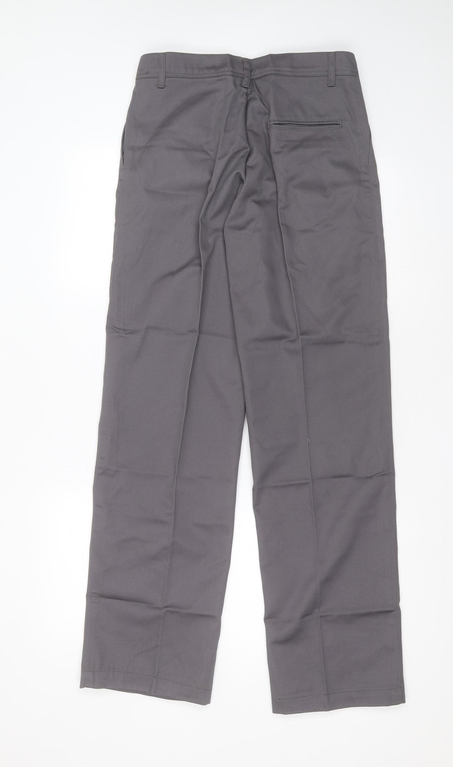 ashdan Mens Grey  Polyester Trousers  Size 30 in L31 in Regular Zip