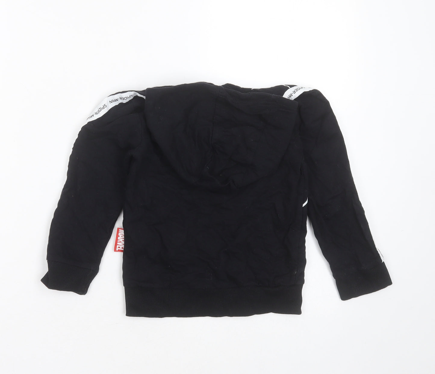 Marvel Boys Black  Cotton Pullover Hoodie Size 3-4 Years   - spiderman