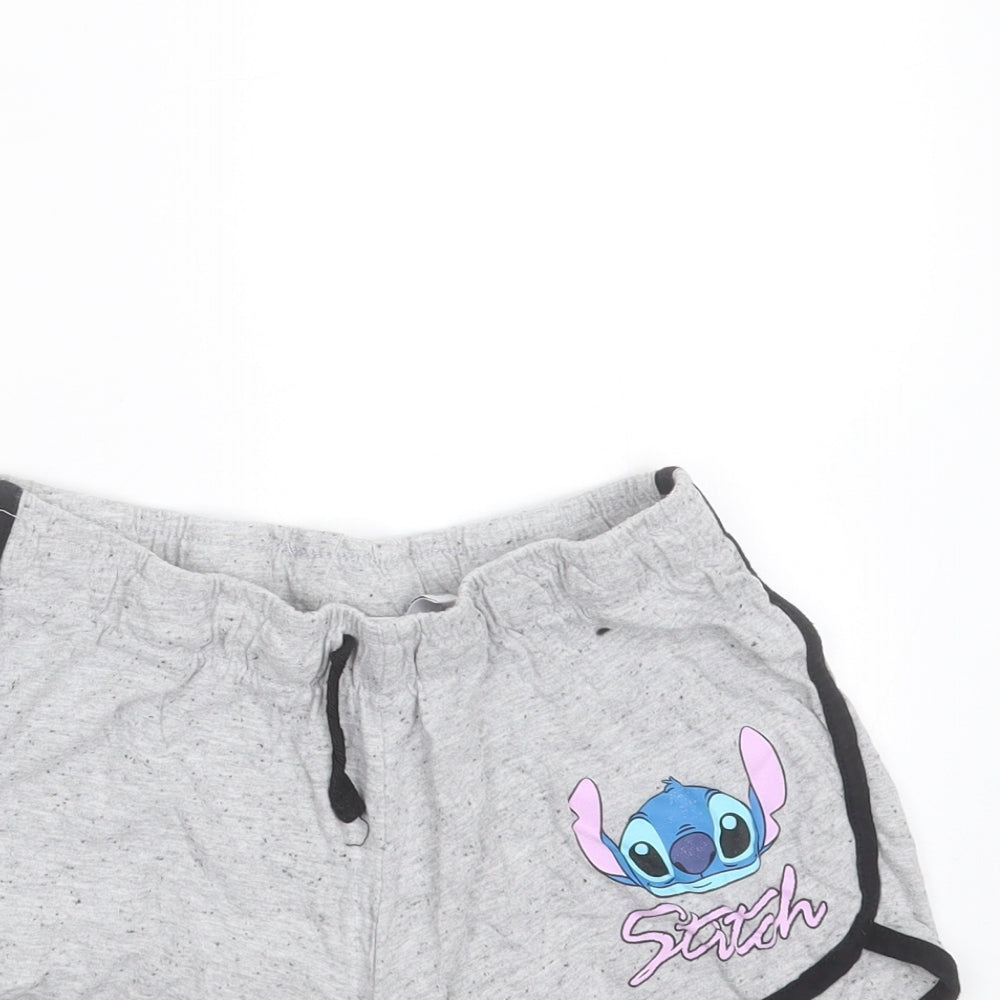 Primark Womens Grey Solid Cotton Blend  Sleep Shorts Size XS   - lilo & stitch