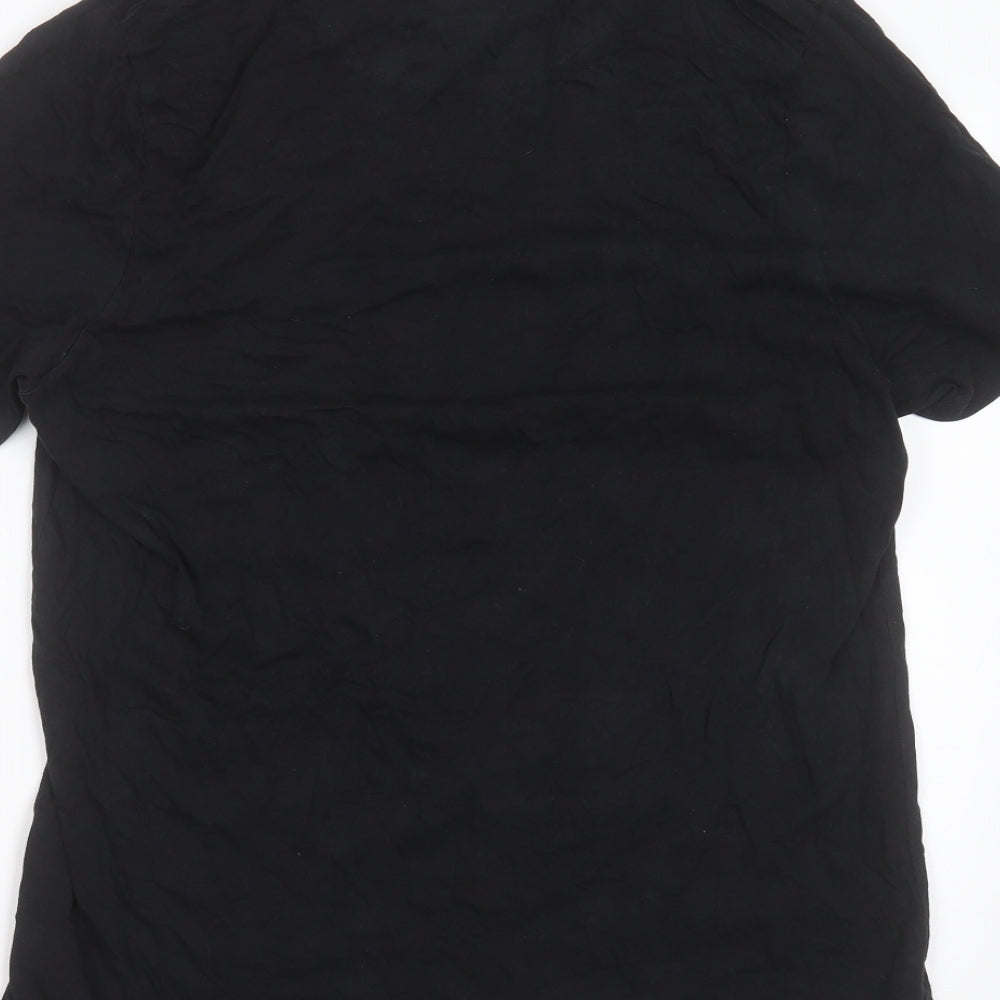 GENETIC APPAREL Mens Black  Cotton  Polo Size XL Collared