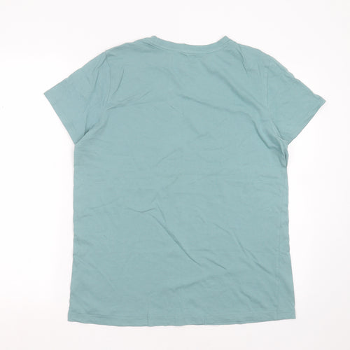 Primark Womens Green  Cotton Basic T-Shirt Size L Round Neck - port royal club