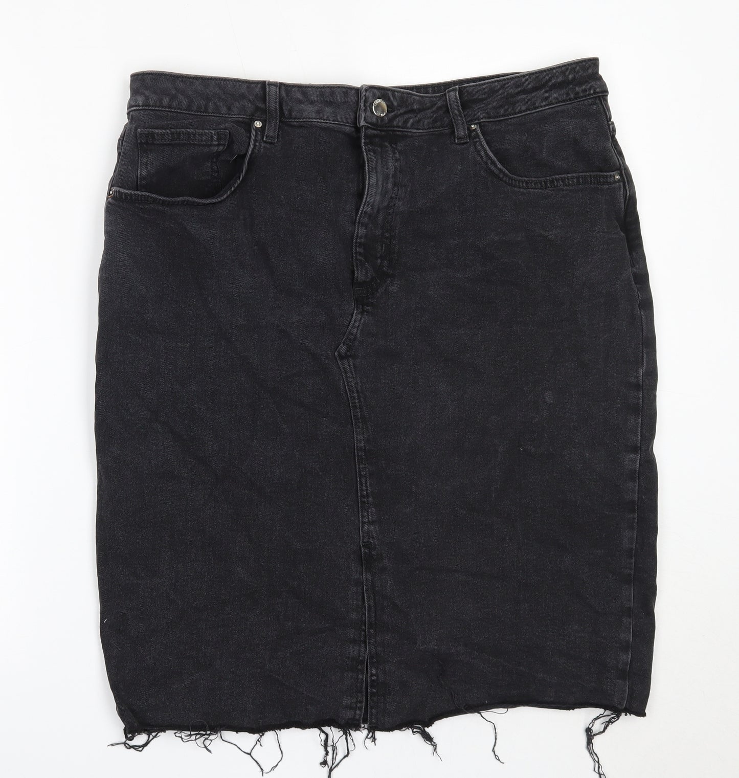 Primark Womens Black  Cotton Mini Skirt Size 20