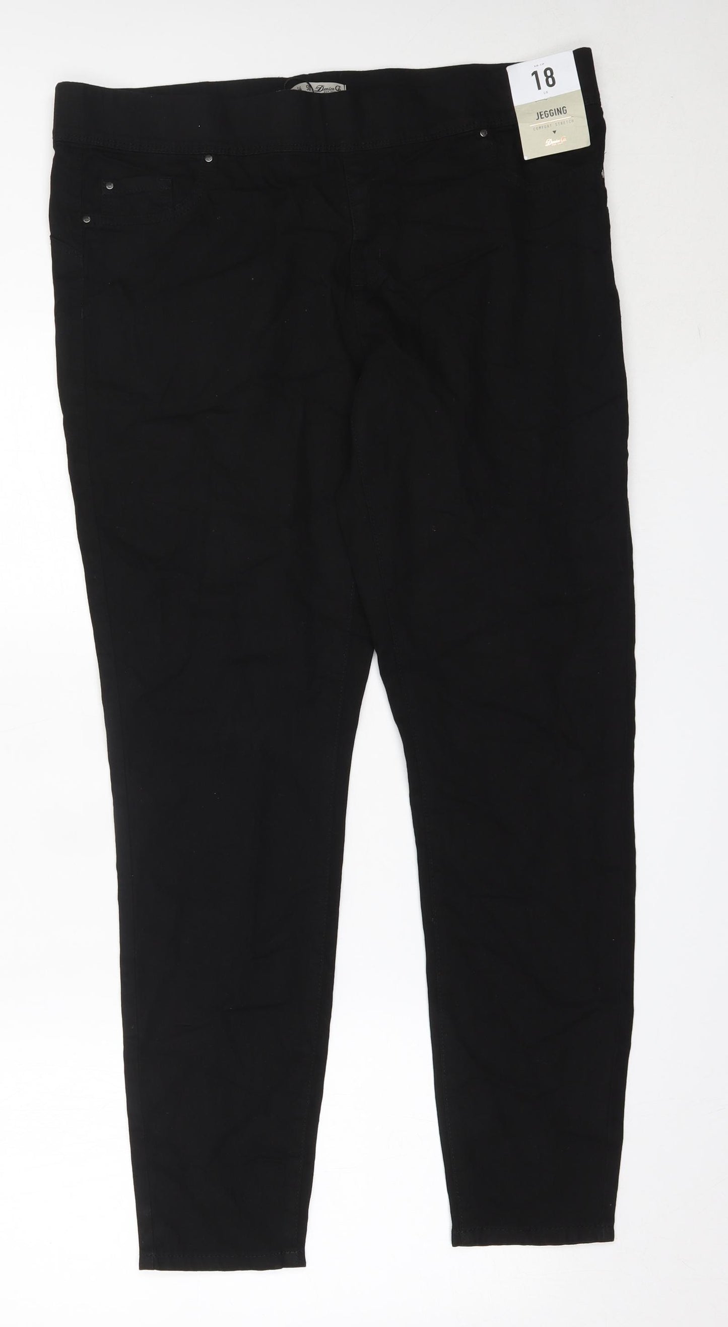 Primark Womens Black  Cotton Jegging Jeans Size 18 L30 in Regular