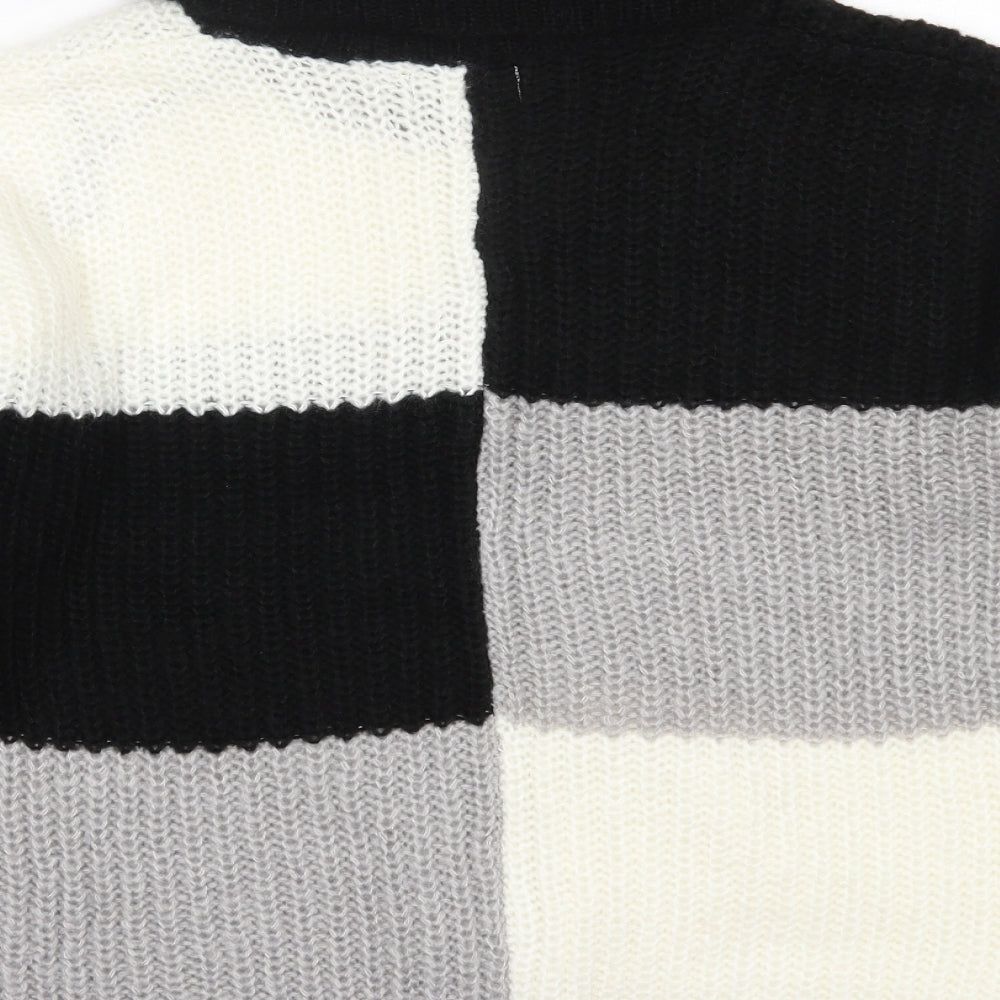 Brave Soul Womens Black Roll Neck  Acrylic Pullover Jumper Size M