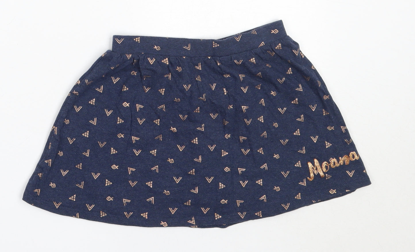 George Girls Blue  Cotton Skater Skirt Size 5-6 Years  Regular